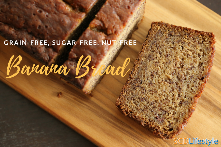 grain, sugar, and nut free banana bread