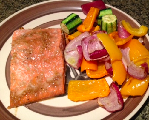 ginger salmon dinner